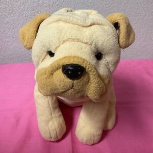 Gund Cream and Tan Plush Dog Toy